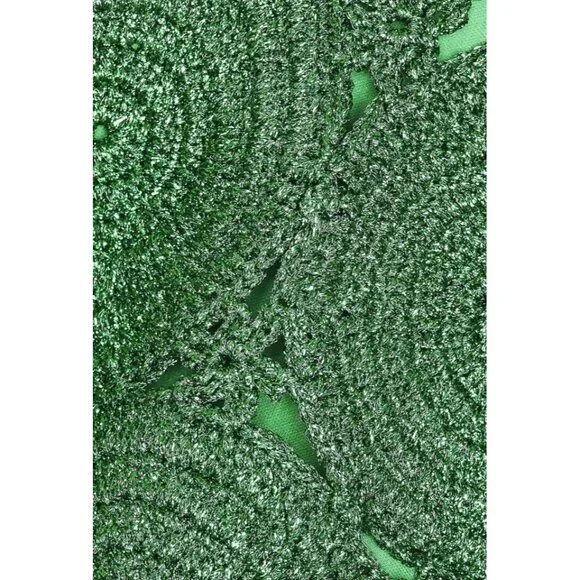 Simon Miller Beep Beep Dress Gummy Green Knit Metallic